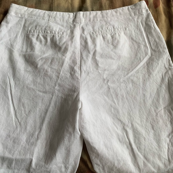 White Linen Liz Claiborne Pants - Picture 4 of 4